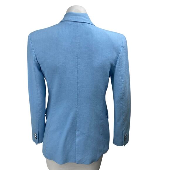 Zara Women's Blue Double Brestaed Long Sleeve Noct Collar Blazer Coat Jacket XS - Picture 2 of 5